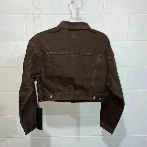 EDWIN Anthropologie Womens SIA Denim Jacket Java 80s Cropped Festival Rock NWT - Picture 2 of 7